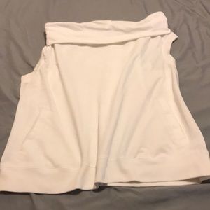 DKNY Cowl Neck Sleeveless Sweater/ Cream color